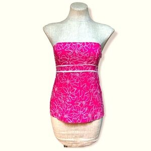 Lilly Pulitzer Pink Sleeveless Embroidered Top 0
